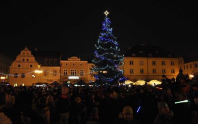 Vánoční strom v Bruntále se jmenuje Sněžínek