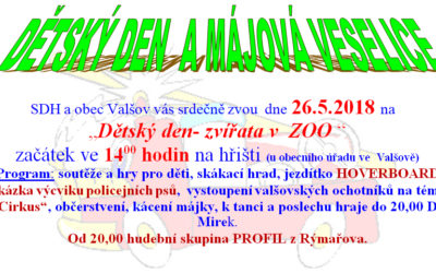 Valšov připravuje dětský den a májovou veselici