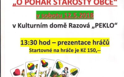V mariáši budou hrát o pohár starosty obce