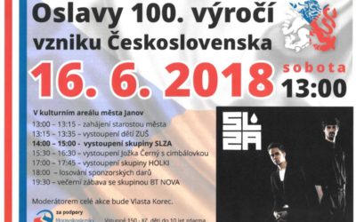 Janov oslaví výročí Československa, zahrají skupiny Slza a Holki
