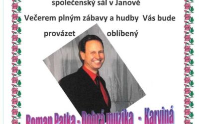 Na Květnové zábavě v Janově si užijí společenský večer