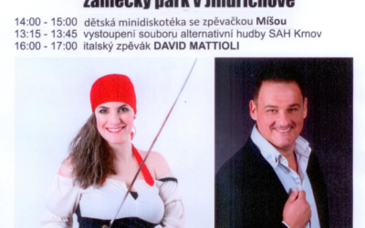 Na dětském dni v Jindřichově vystoupí zpěvačka Míša a italský zpěvák David Mattioli