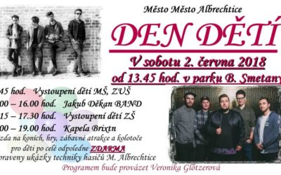 Na dětském dni ve Městě Albrechticích vystoupí i Jakub Děkan