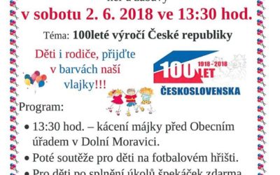 Dětský den v Dolní Moravici proběhne ve stylu výročí Československa