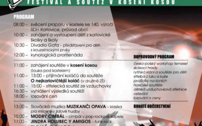 V Karlovicích budou soutěžit v kosení kosou, chystá se tam oblíbený Den obce