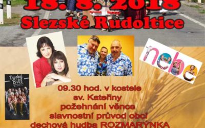 Na Dožínkách ve Slezských Rudolticích vystoupí kapela Nebe