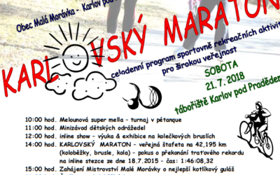 Pořadatelé zvou na Karlovský maraton a Mistrovství Malé Morávky o nejlepší kotlíkový guláš