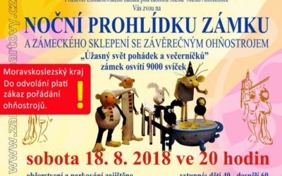Noční prohlídka zámku v Linhartovech bude letos bez ohňostroje