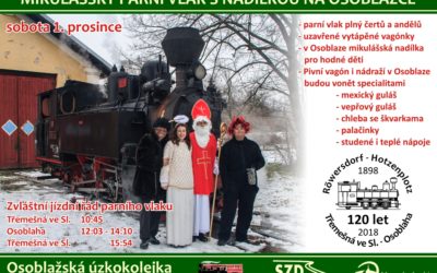 Mikulášským parním vlakem uzavřou letošní sezónu na Osoblažce
