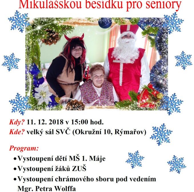 V Rýmařově pořádají Mikulášskou besídku pro seniory