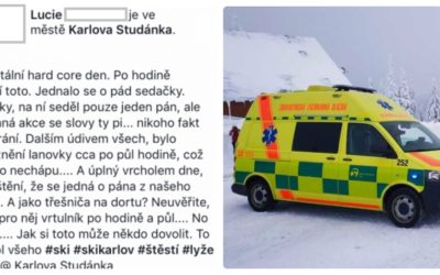Pád muže ze sedačkové lanovky: Záchranáři vyvrací negativní komentáře