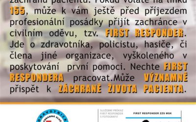First responder je další krok podporující úspěšnou záchranu pacientů