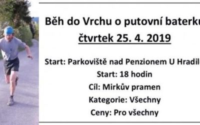 Ve Vrbně pořádají Běh do Vrchu o putovní baterku