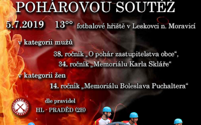 V Leskovci nad Moravicí pořádají pohárovou soutěž hasičů