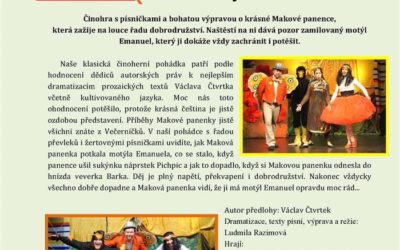 Městské divadlo v Bruntále uvede pohádku Maková panenka a motýl Emanuel