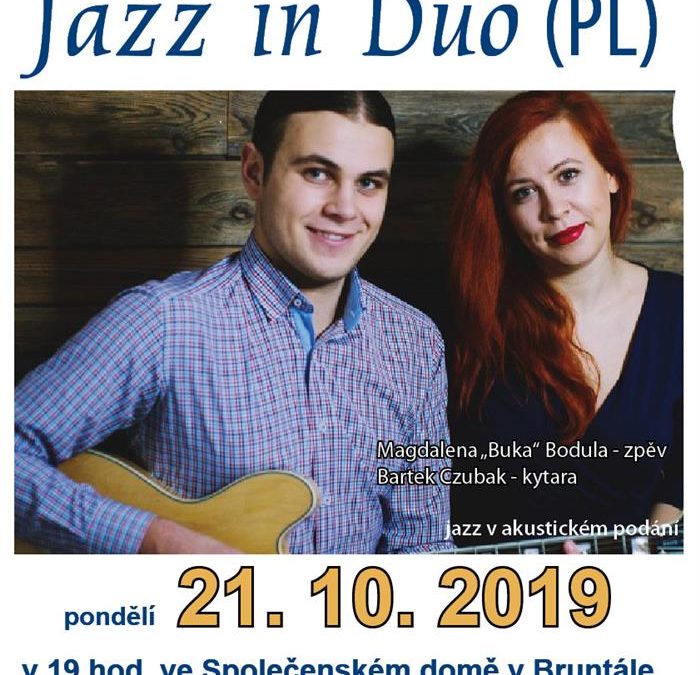 V Bruntále se uskuteční koncert Jazz in Duo