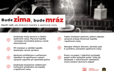 Hasiči radí: Zima se blíží, zkontrolujte topidla
