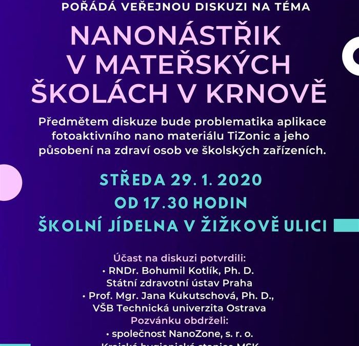 V Krnově proběhne veřejná diskuze k nanonástřiku v mateřských školách