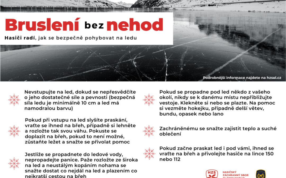 Hasiči radí: Jak se bezpečně pohybovat na ledu