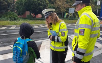 Policisté dohlíželi na přechodech pro chodce na Bruntálsku