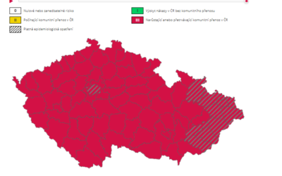 Ve všech krajích přetrvává komunitní šíření onemocnění COVID-19