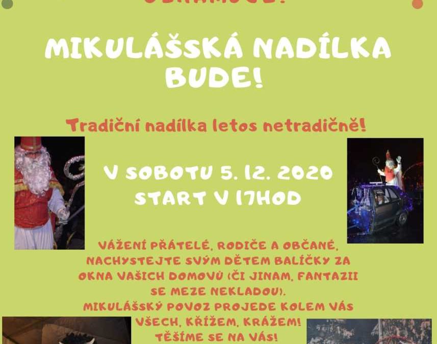 Mikulášská nadílka motorkářů v Třemešné proběhne letos jinak