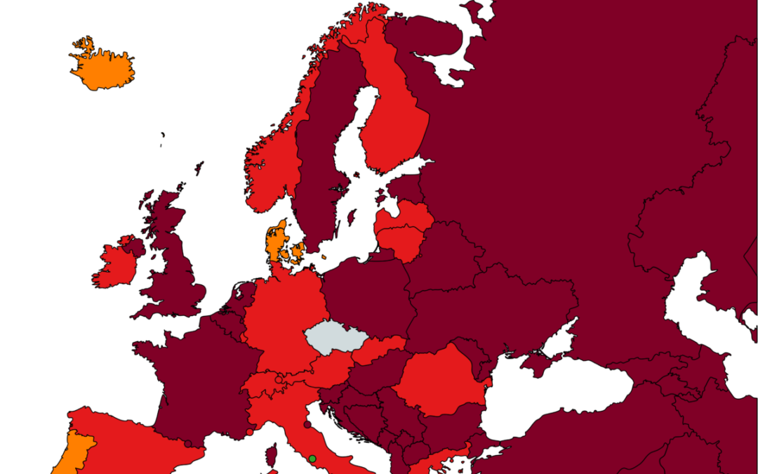 Belgie a Dánsko se přesunou do červené kategorie seznamu zemí podle míry rizika nákazy. Finsko, Irsko a Malta budou oranžové, Island zelený