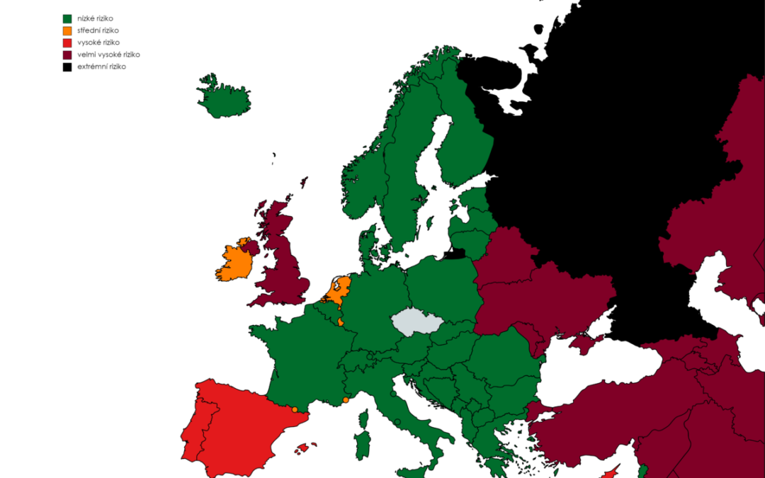 Kypr bude nově podle míry rizika nákazy v tmavě červené kategorii