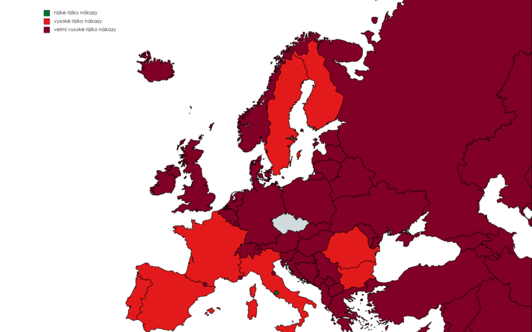 MZČR: Bulharsko, Malta a Itálie budou nově v červené kategorii zemí podle míry rizika nákazy