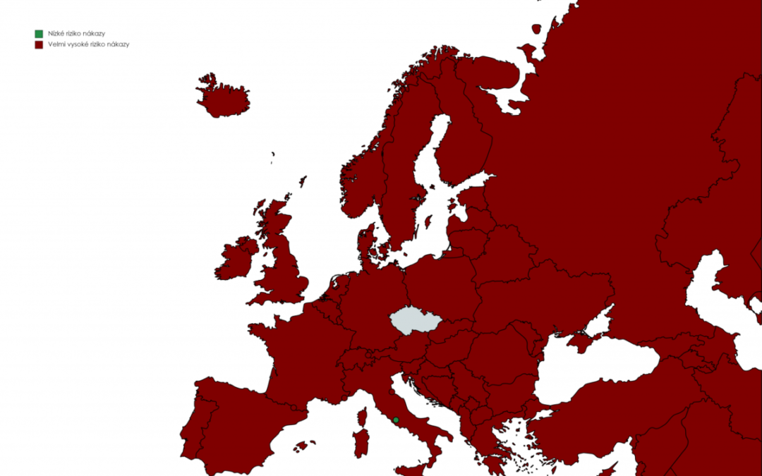 Ministerstvo zdravotnictví aktualizovalo seznam zemí. Zařazení zemí v jednotlivých kategorií se nemění
