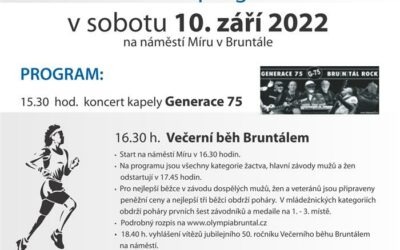 Pořadatelé připravují večerní běh Bruntálem