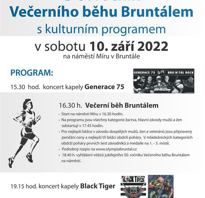 Pořadatelé připravují večerní běh Bruntálem