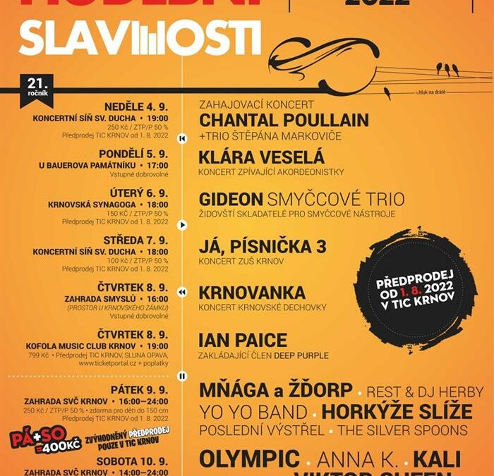 Krnovské hudební slavnosti opět sází na pestrost