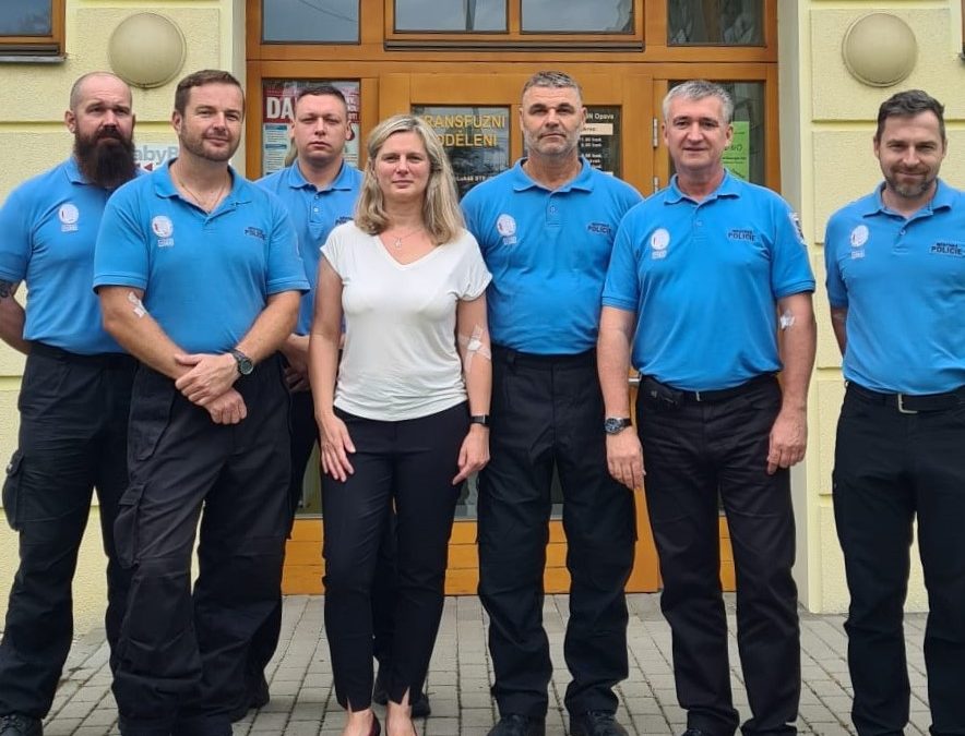 Kolektiv pracovníků Městské policie Krnov opět společně daroval krev