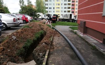 Pokládka sítí v Bruntále se blíží ke konci