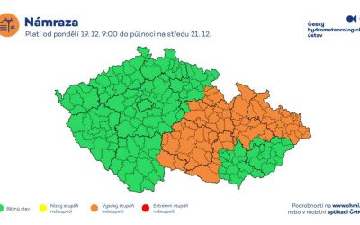 Bruntálsko: Hrozí silný vítr, závěje, sněhové jazyky a náledí