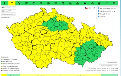 Český hydrometeorologický ústav vydal varování před silným větrem