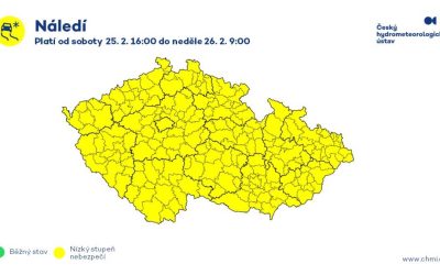 Meteorologové varují před náledím