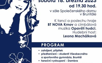 Bruntál: Hudební host Jarního plesu je zpěvačka Leona Machálková