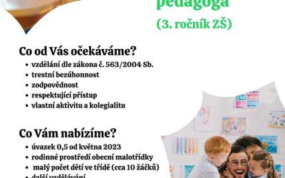 Základní škola v Huzové hledá asistenta/asistentku pedagoga