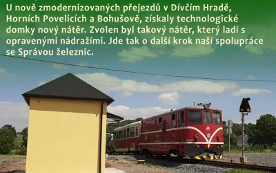 Osoblažsko: Technologické domky u nově zmodernizovaných přejezdů získaly nový nátěr