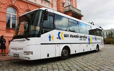 Krnov: Darovaný školní autobus odjel na Ukrajinu