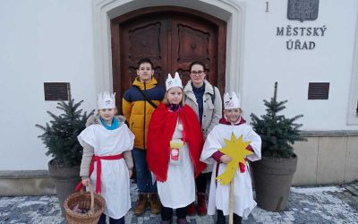 Tři králové z rýmařovského skautského střediska zavítali na radnici