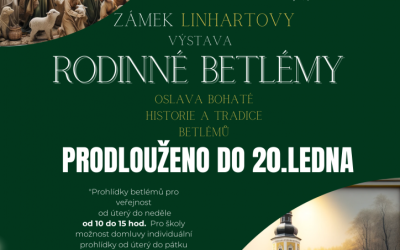 Linhartovy: Výstava betlémů je prodloužena do 20. ledna