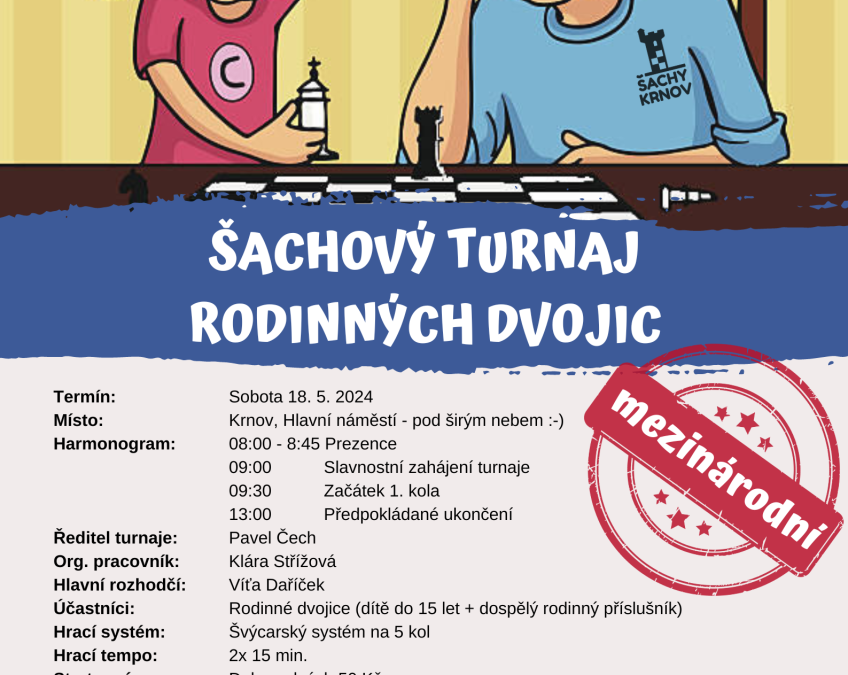 V Krnově proběhne Mezinárodní turnaj rodinných dvojic