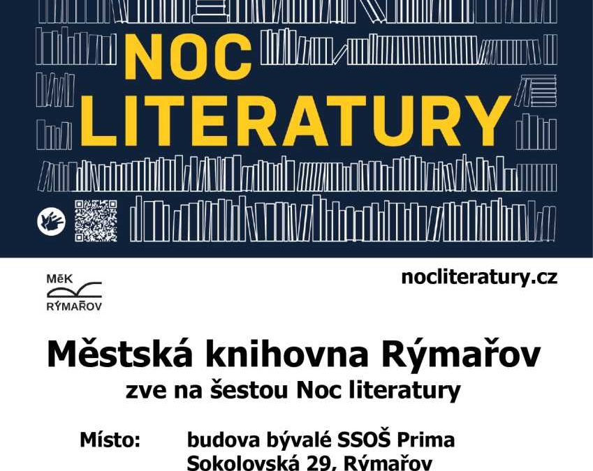 Městská knihovna Rýmařov zve na šestou Noc literatury