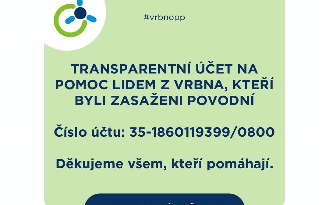 Vrbno pod Pradědem zřídilo transparentní účet pro pomoc lidem zasažených povodněmi