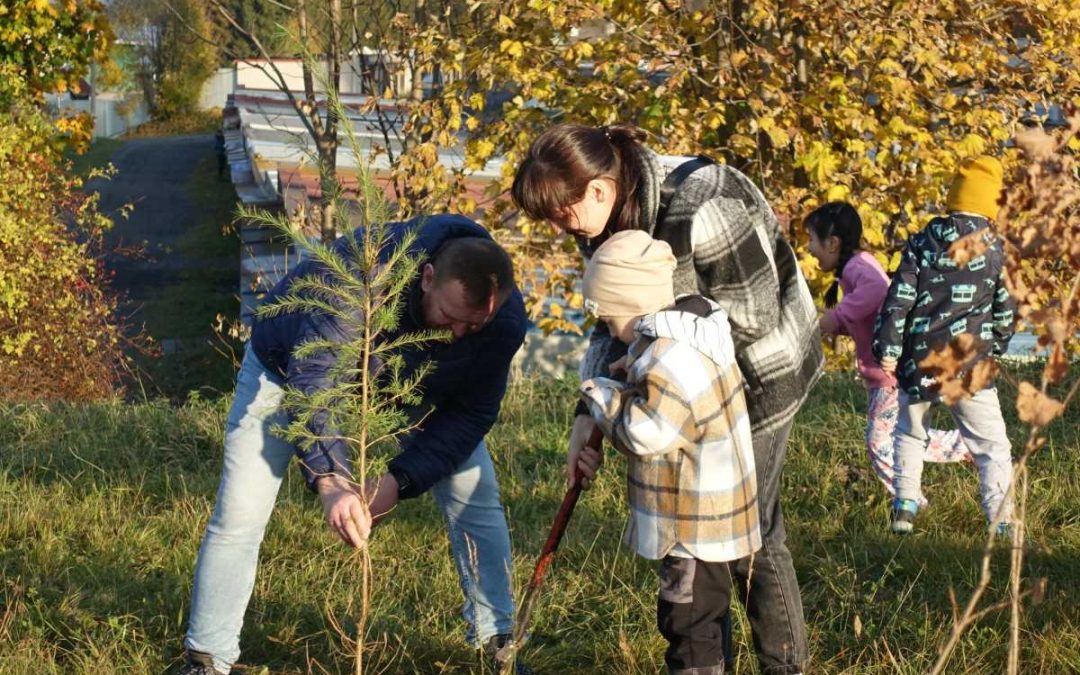 Rýmařov: Na kopci nad Okružní ulicí společně vysázeli 100 stromků