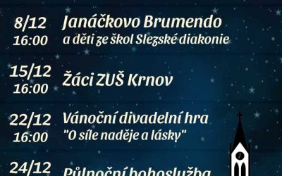  V evangelickém kostele v neděli začíná série adventních koncertů a vánočních akc