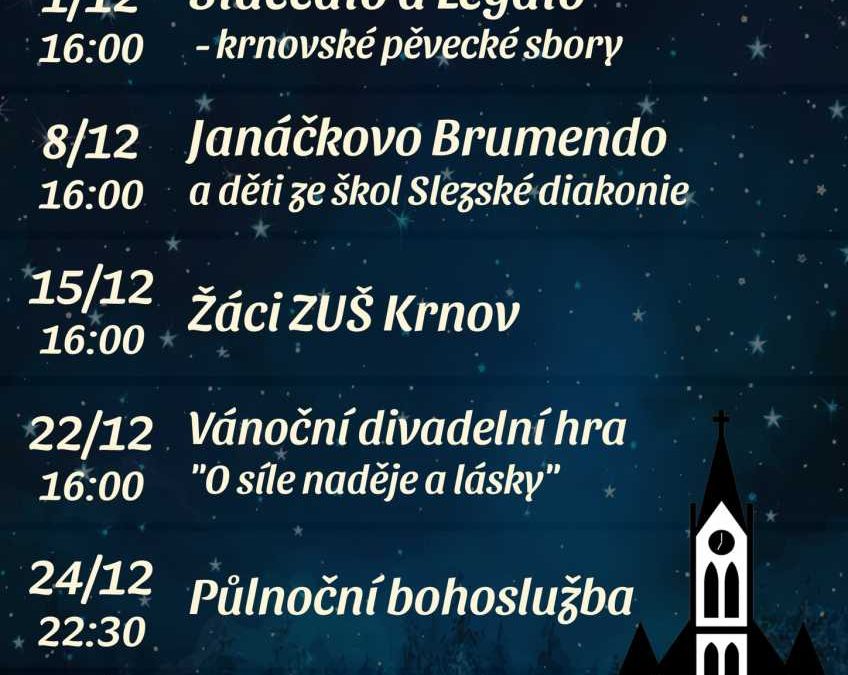  V evangelickém kostele v neděli začíná série adventních koncertů a vánočních akc